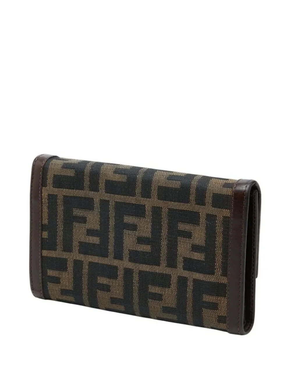 Fendi Zucca Wallet Brown Canvas Leather